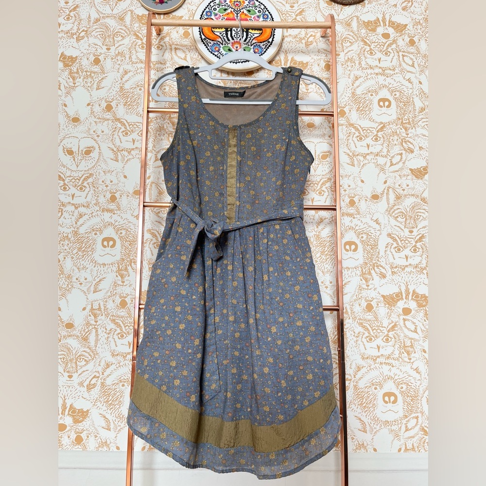 Vintage Floral Shirt Dress